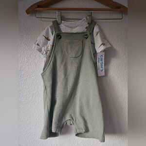 nwt carters overalls and dino tee set, 6 - 9 months